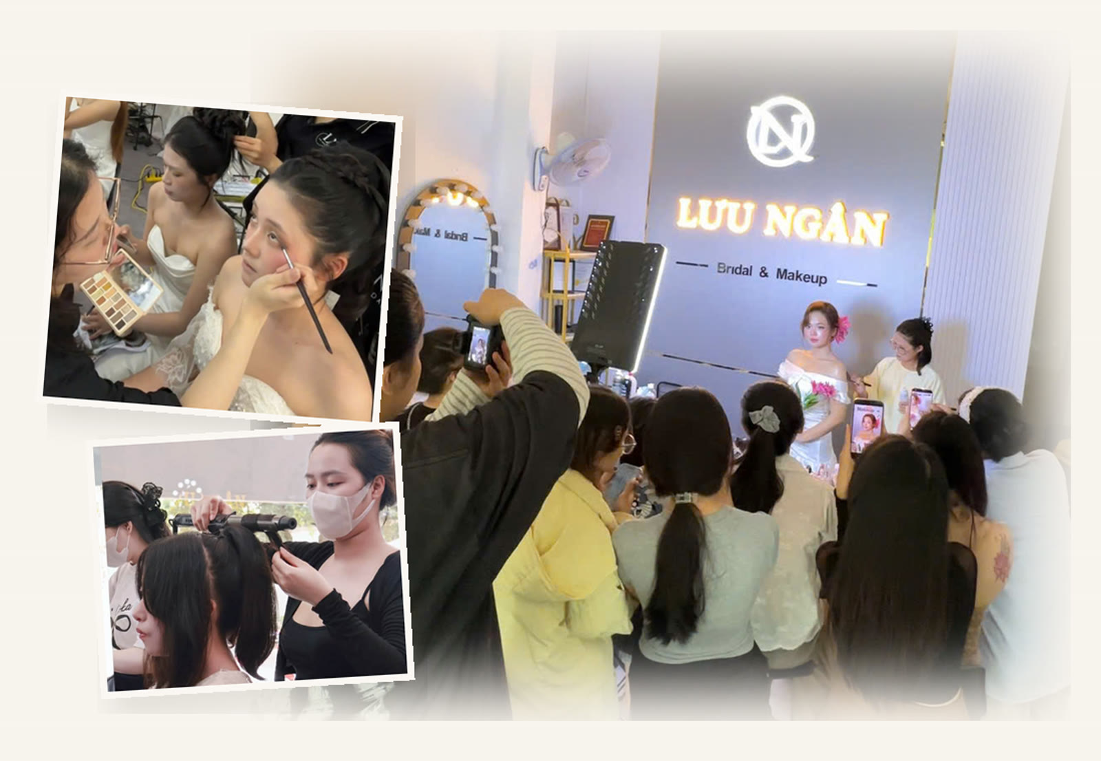 Lớp học Lưu Ngân Academy: giảng viên lên mẫu, học viên thực hành trực tiếp